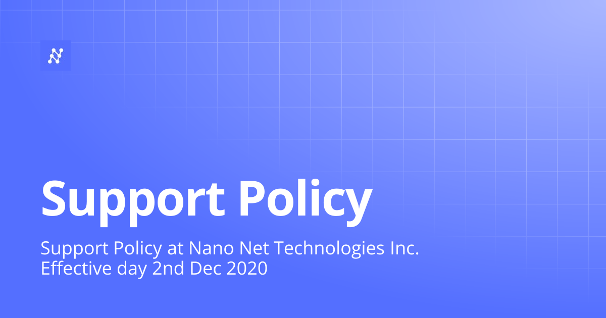 Support Policy | Nanonets Legal